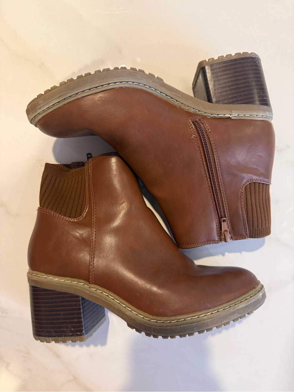 Women’s Brown Boots with Block Heel